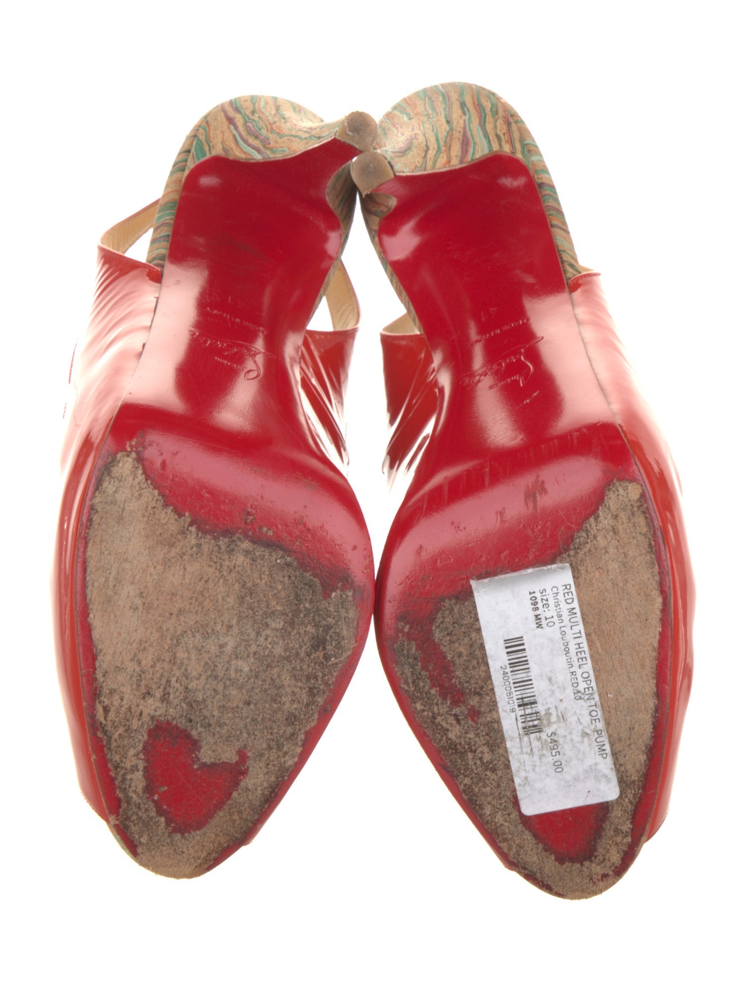 Christian Louboutin Patent Leather Slingback Pumps